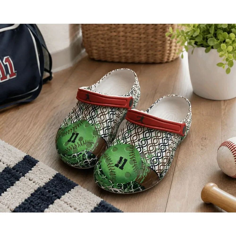 Crocsky M7 W9 Baseball Green Brown M#11 Brand New